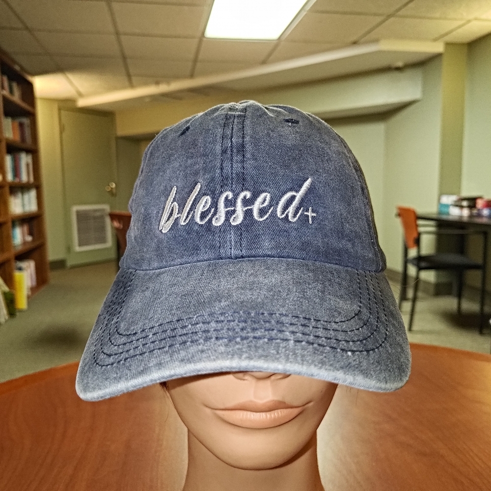 blessed + Embroidered Strapback Cap Hat
